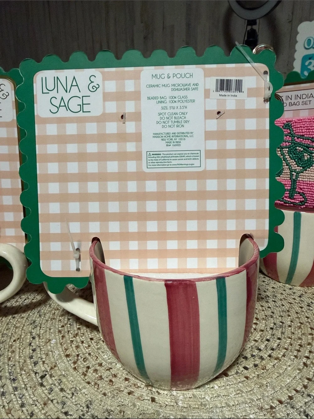 Mug & Martini beaded Coin Purse